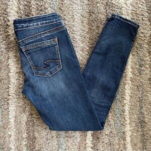 Silver Suki Skinny Blue Jeans Sz 28 X 30